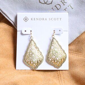 Kendra Scott Addie Filigree Mix Drop Earrings in Gold